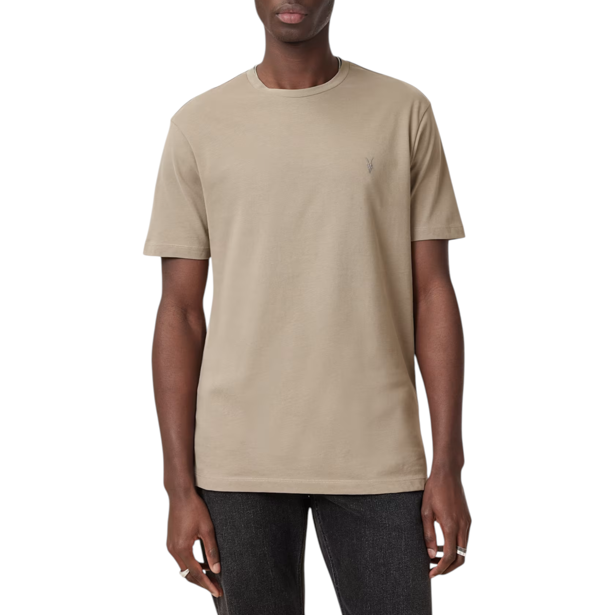 AllSaints Mens T Shirts Lycra Stretch Cotton Crew Neck Short Sleeve Summer Tee