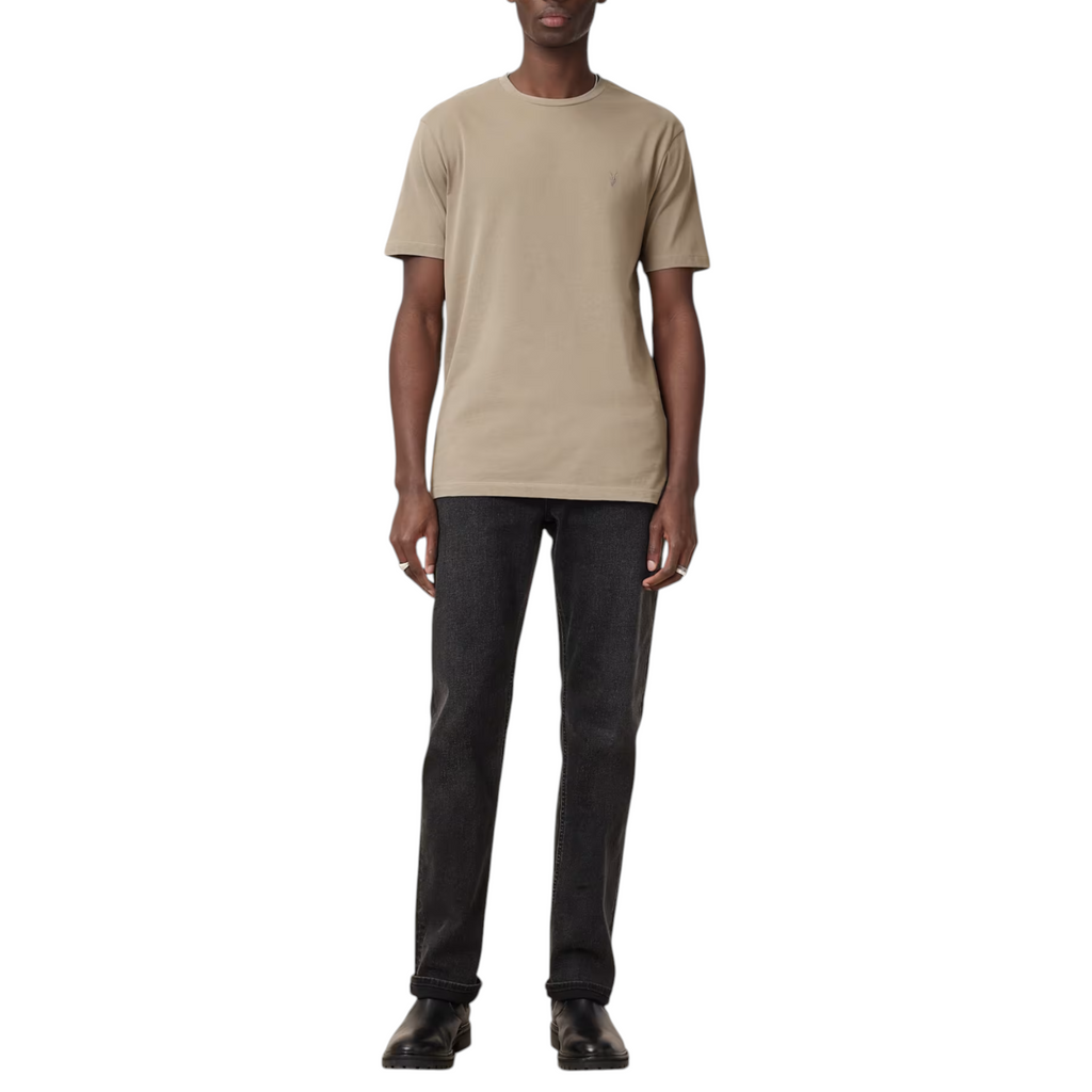 AllSaints Mens T Shirts Lycra Stretch Cotton Crew Neck Short Sleeve Summer Tee