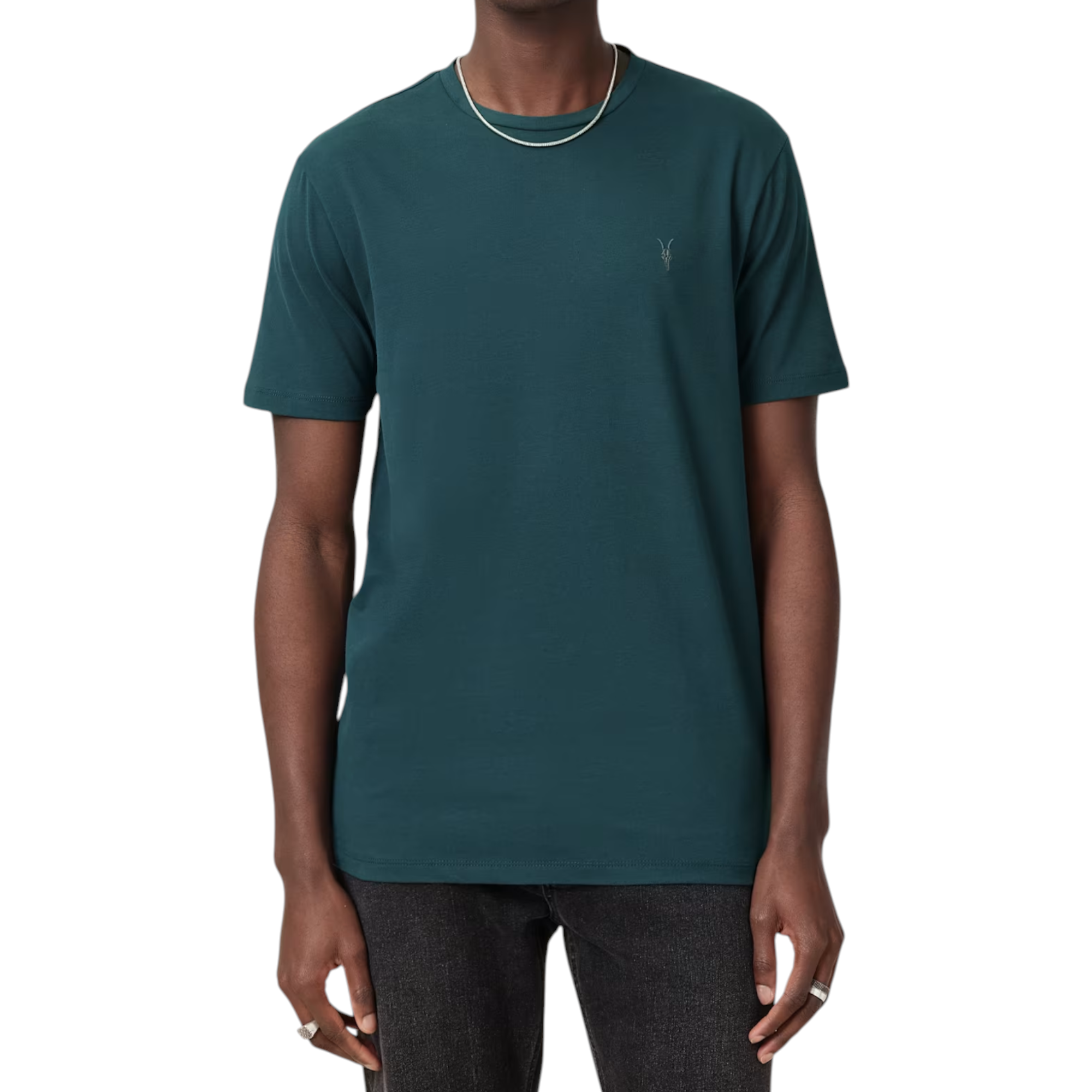 AllSaints Mens T Shirts Lycra Stretch Cotton Crew Neck Short Sleeve Summer Tee