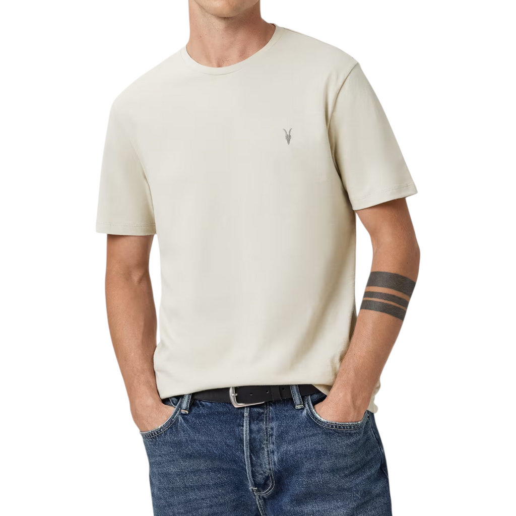AllSaints Mens T Shirts Lycra Stretch Cotton Crew Neck Short Sleeve Summer Tee