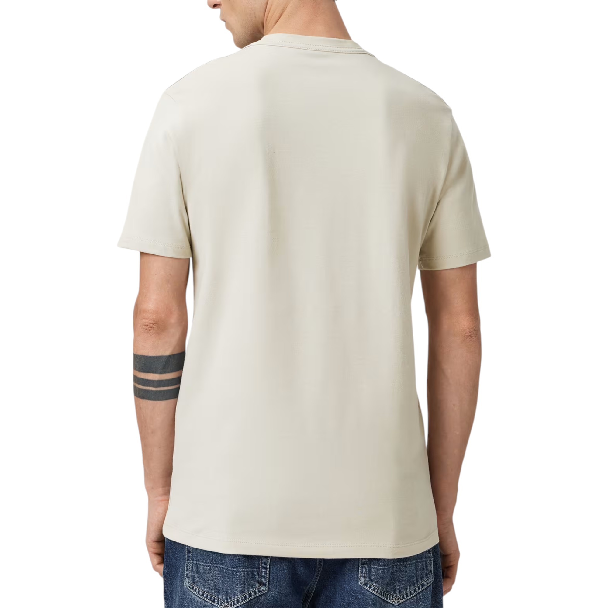 AllSaints Mens T Shirts Lycra Stretch Cotton Crew Neck Short Sleeve Summer Tee