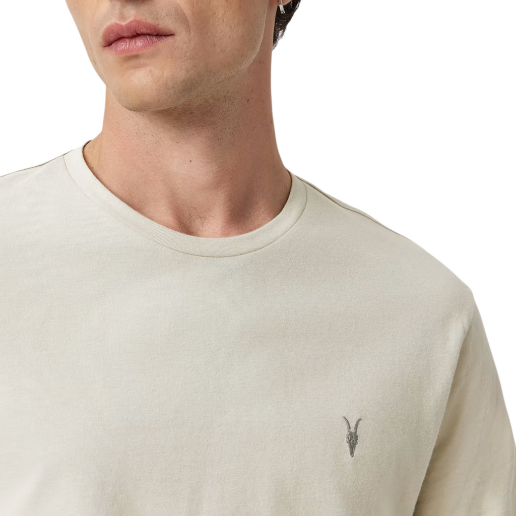 AllSaints Mens T Shirts Lycra Stretch Cotton Crew Neck Short Sleeve Summer Tee