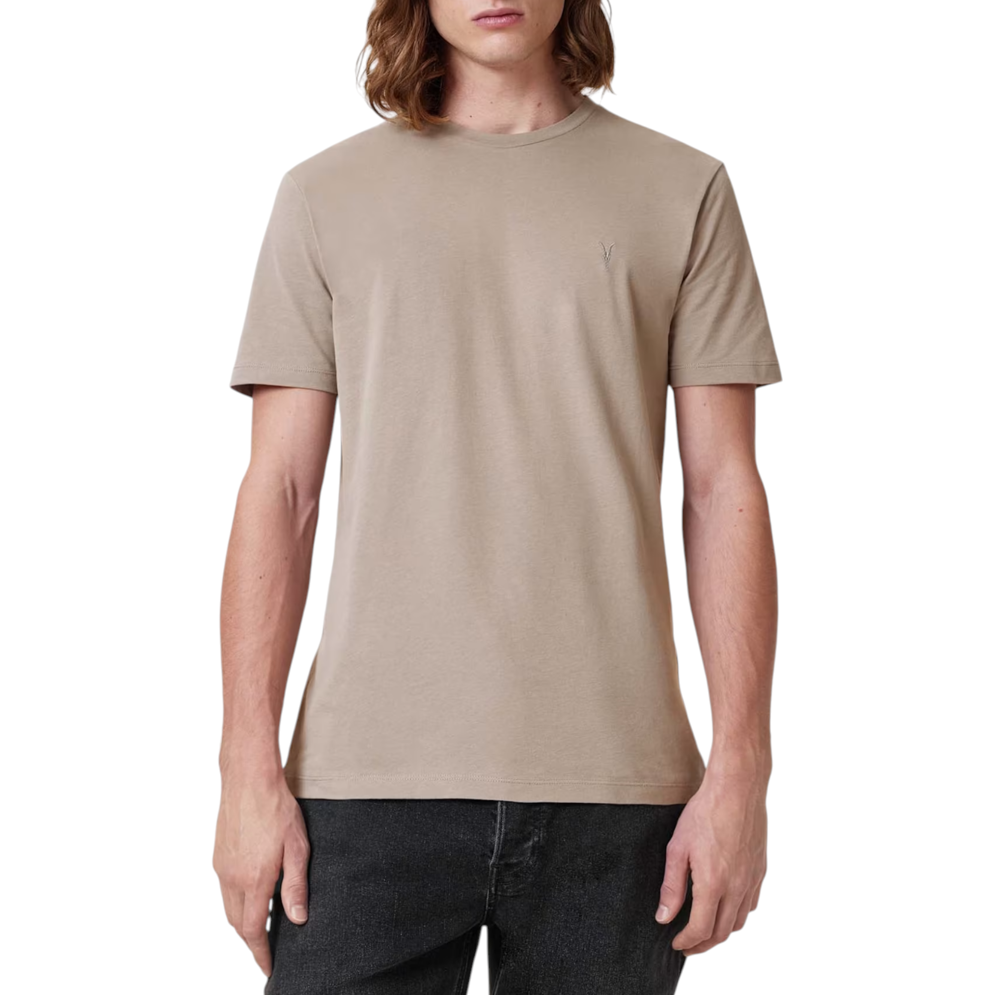 AllSaints Mens T Shirts Lycra Stretch Cotton Crew Neck Short Sleeve Summer Tee