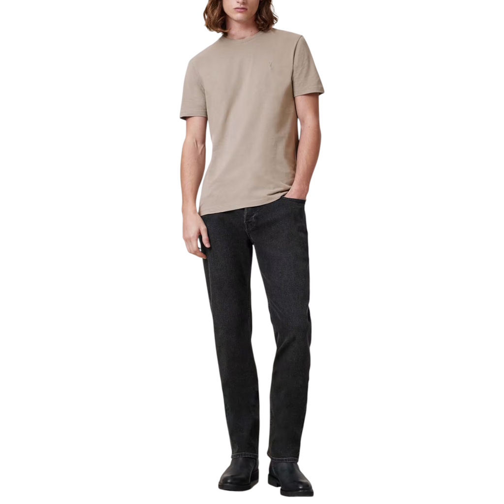 AllSaints Mens T Shirts Lycra Stretch Cotton Crew Neck Short Sleeve Summer Tee