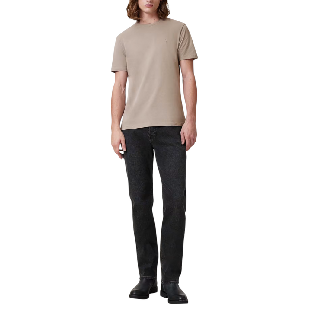 AllSaints Mens T Shirts Lycra Stretch Cotton Crew Neck Short Sleeve Summer Tee