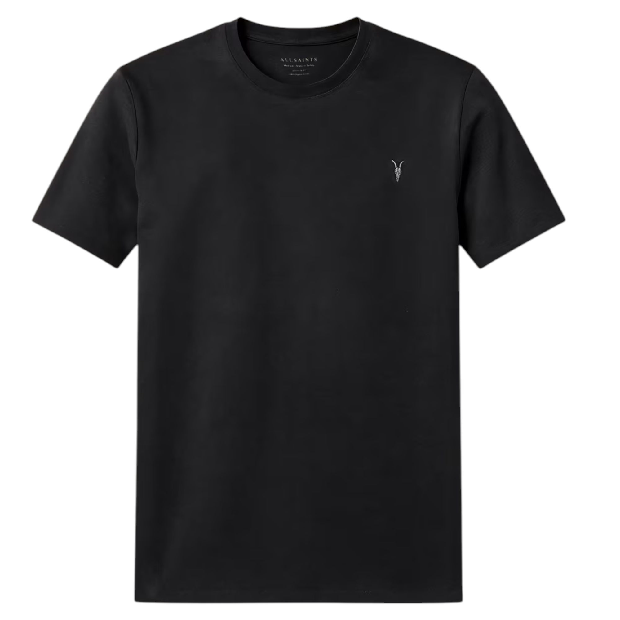 AllSaints Mens T Shirts Lycra Stretch Cotton Crew Neck Short Sleeve Summer Tee