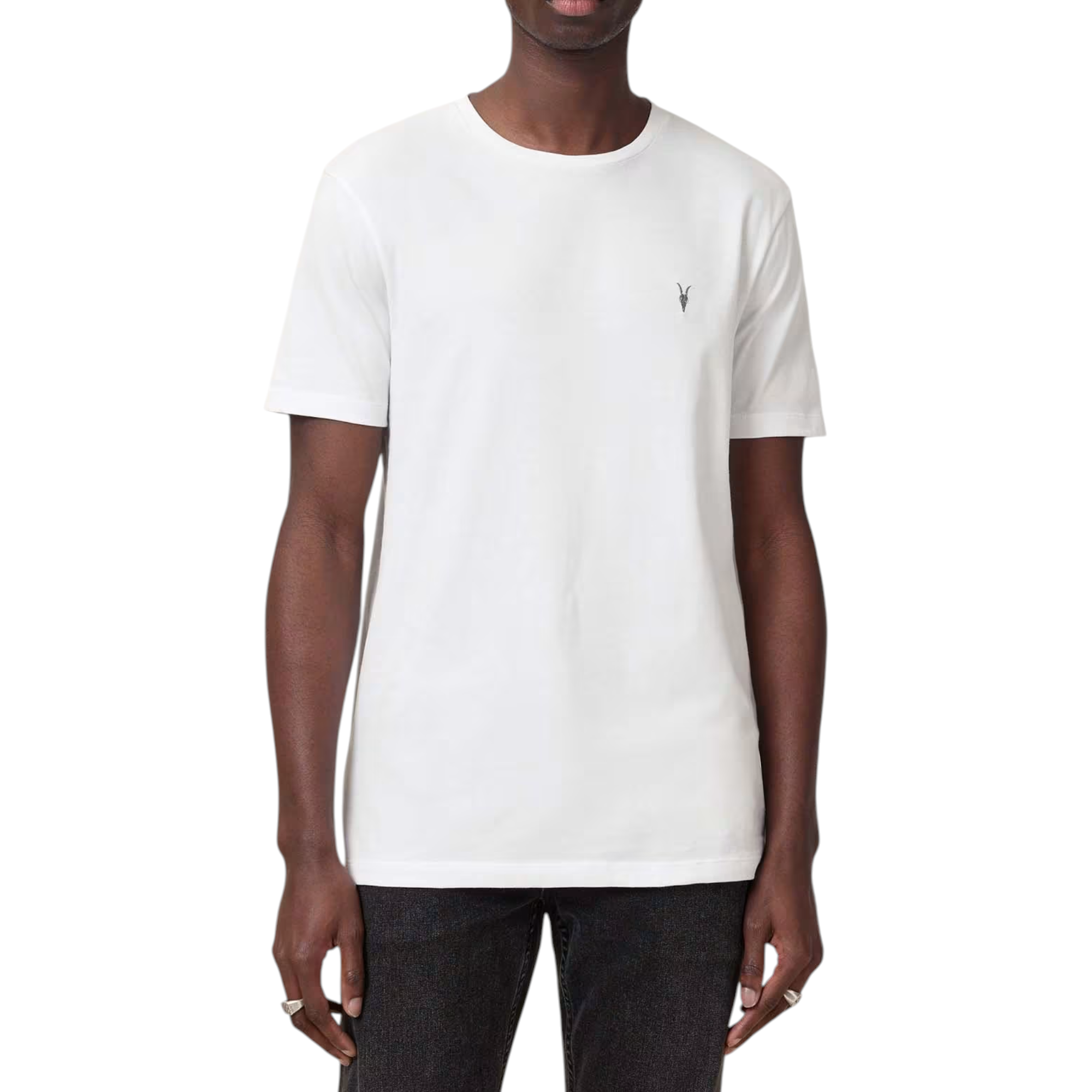 AllSaints Mens T Shirts Lycra Stretch Cotton Crew Neck Short Sleeve Summer Tee