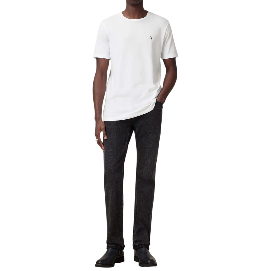 AllSaints Mens T Shirts Lycra Stretch Cotton Crew Neck Short Sleeve Summer Tee