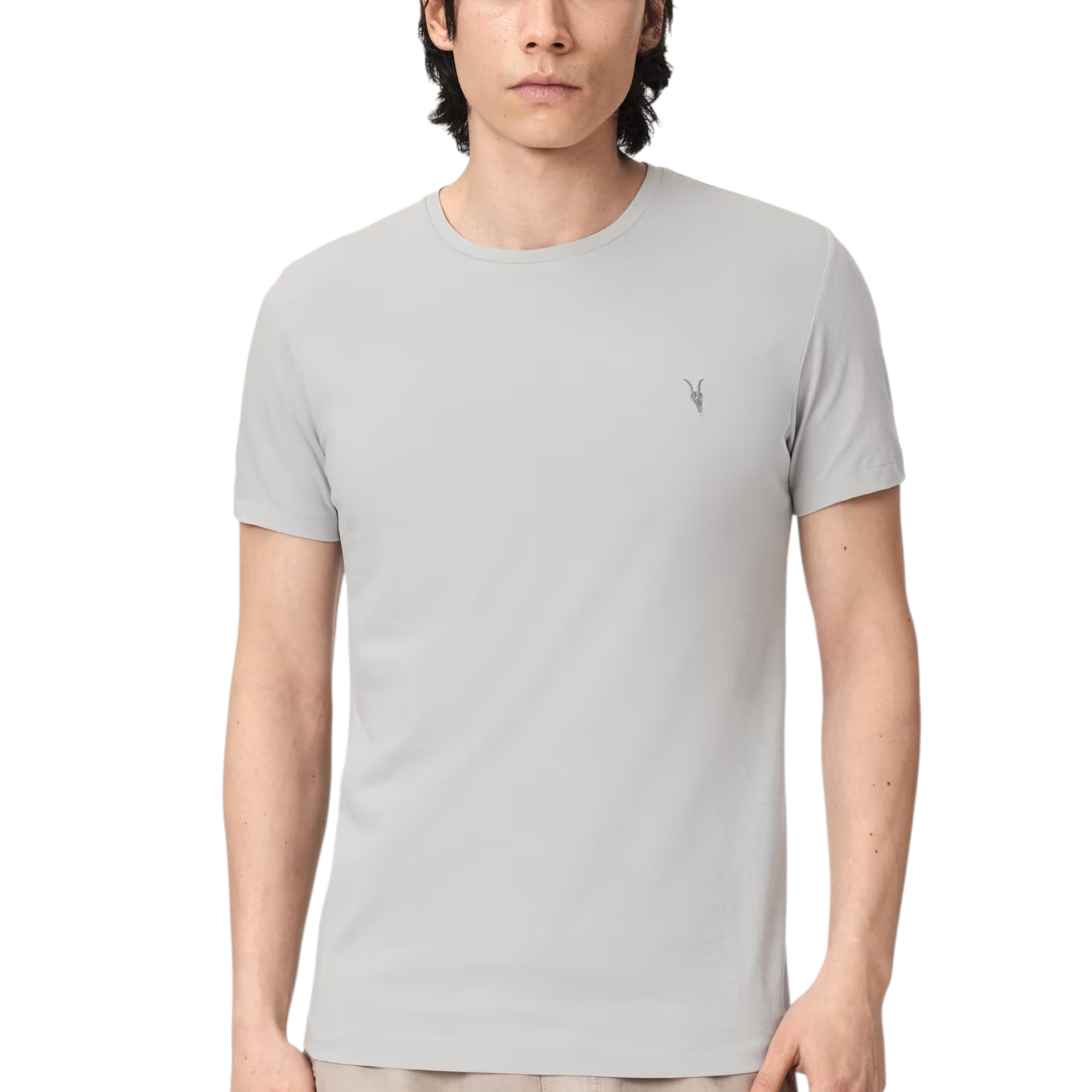 AllSaints Mens T Shirts Lycra Stretch Cotton Crew Neck Short Sleeve Summer Tee