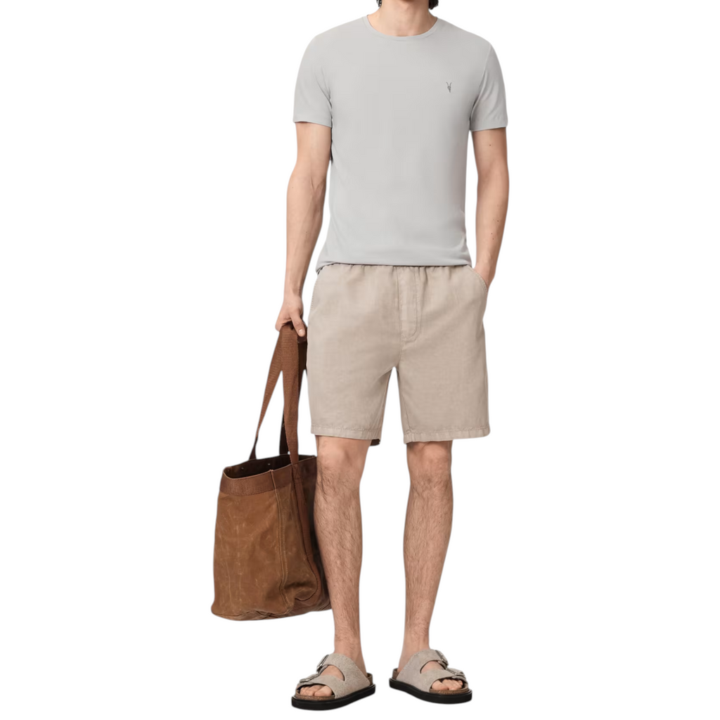AllSaints Mens T Shirts Lycra Stretch Cotton Crew Neck Short Sleeve Summer Tee