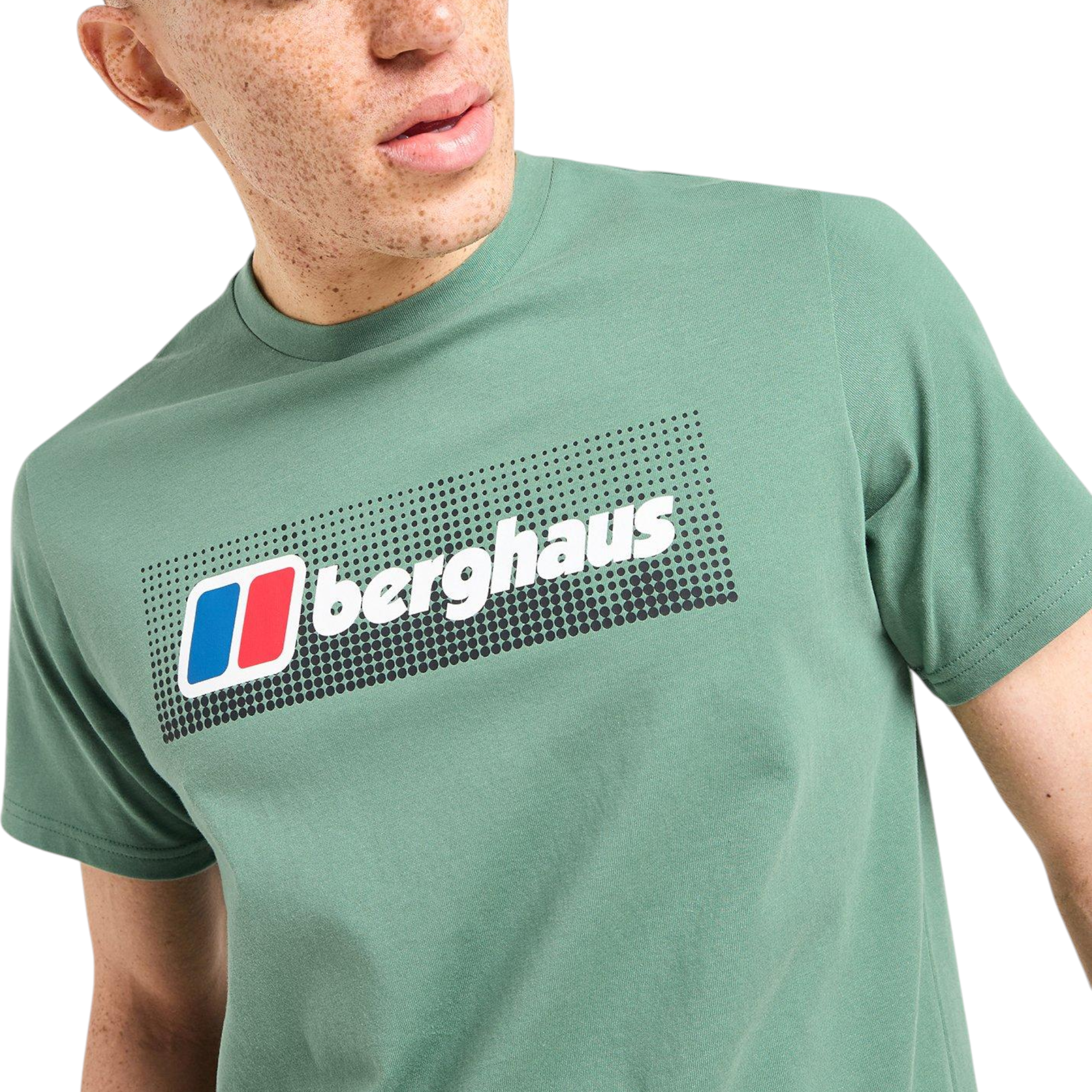 Berghaus Mens T Shirt Dot Maintain Logo Crew Neck Short Sleeve Cotton Summer Tee