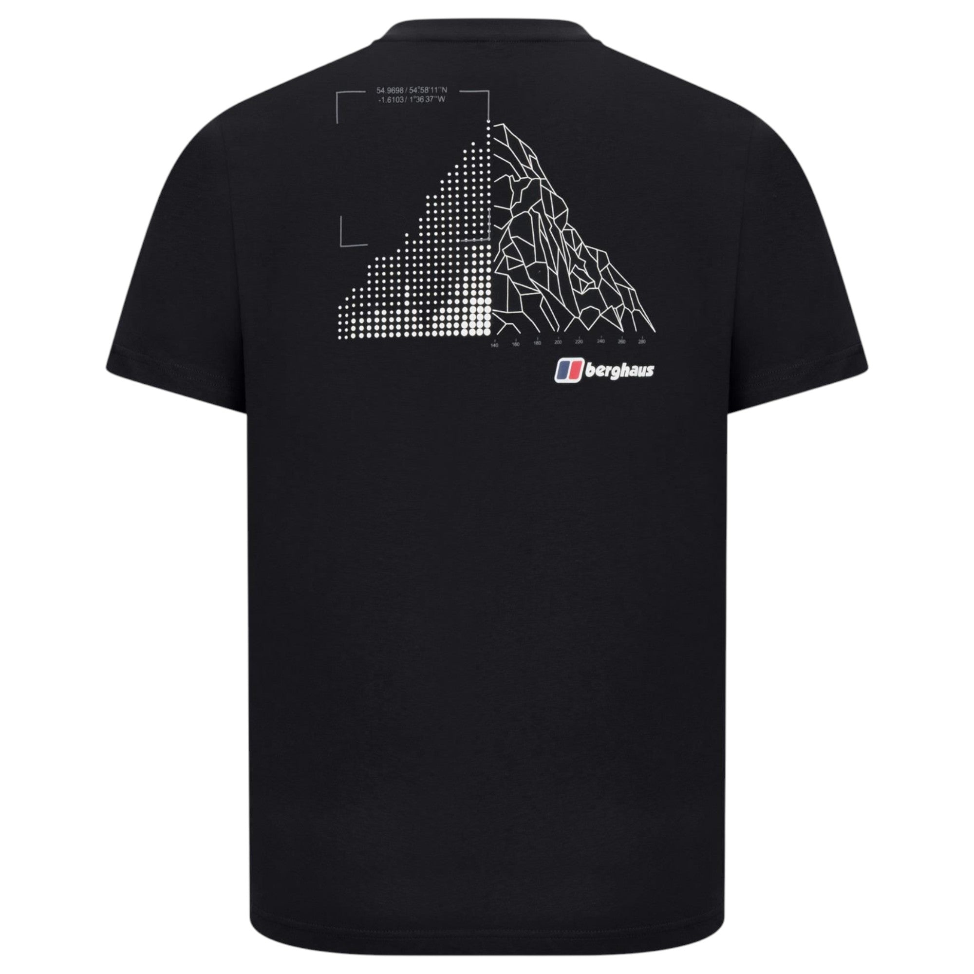 Berghaus Mens T Shirts Mountain Coordinates Crew Neck Short Sleeve Cotton Tee