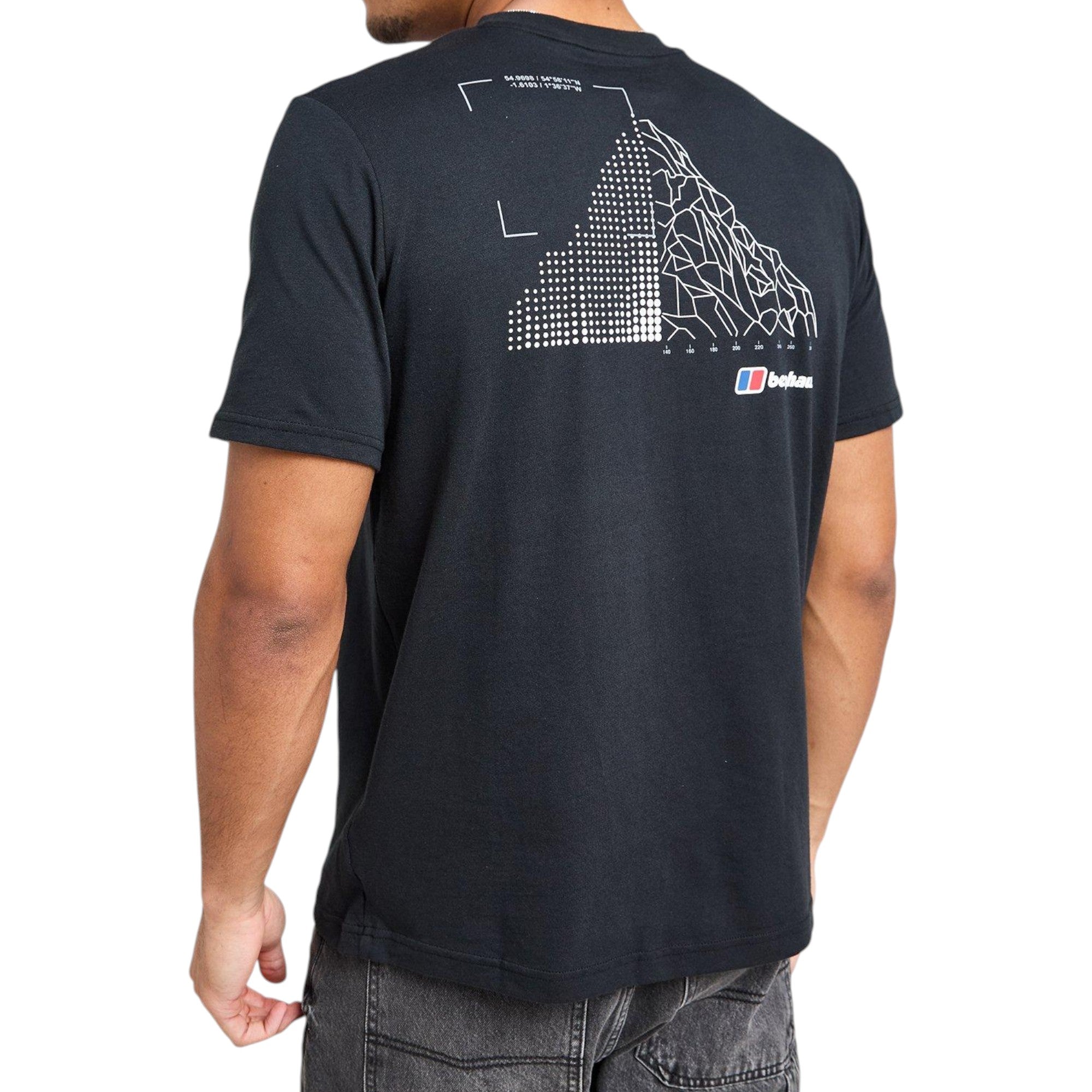 Berghaus Mens T Shirts Mountain Coordinates Crew Neck Short Sleeve Cotton Tee