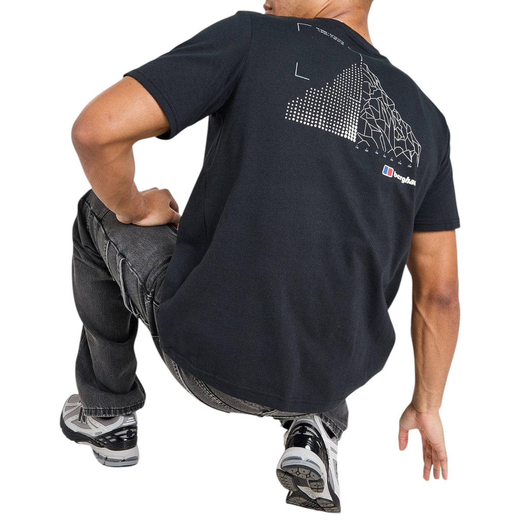 Berghaus Mens T Shirts Mountain Coordinates Crew Neck Short Sleeve Cotton Tee