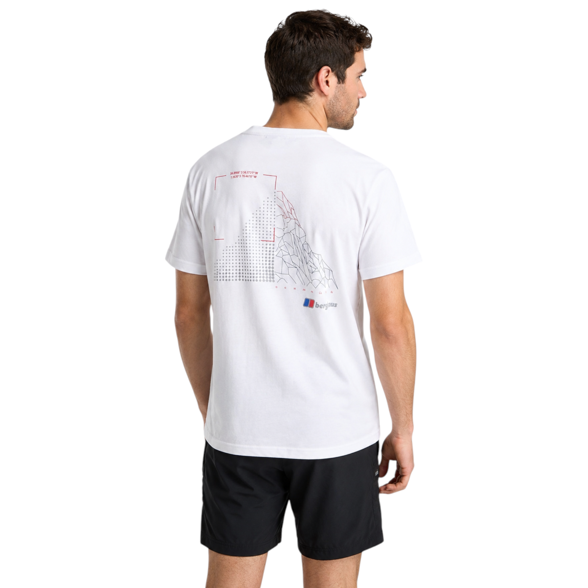 Berghaus Mens T Shirts Mountain Coordinates Crew Neck Short Sleeve Cotton Tee