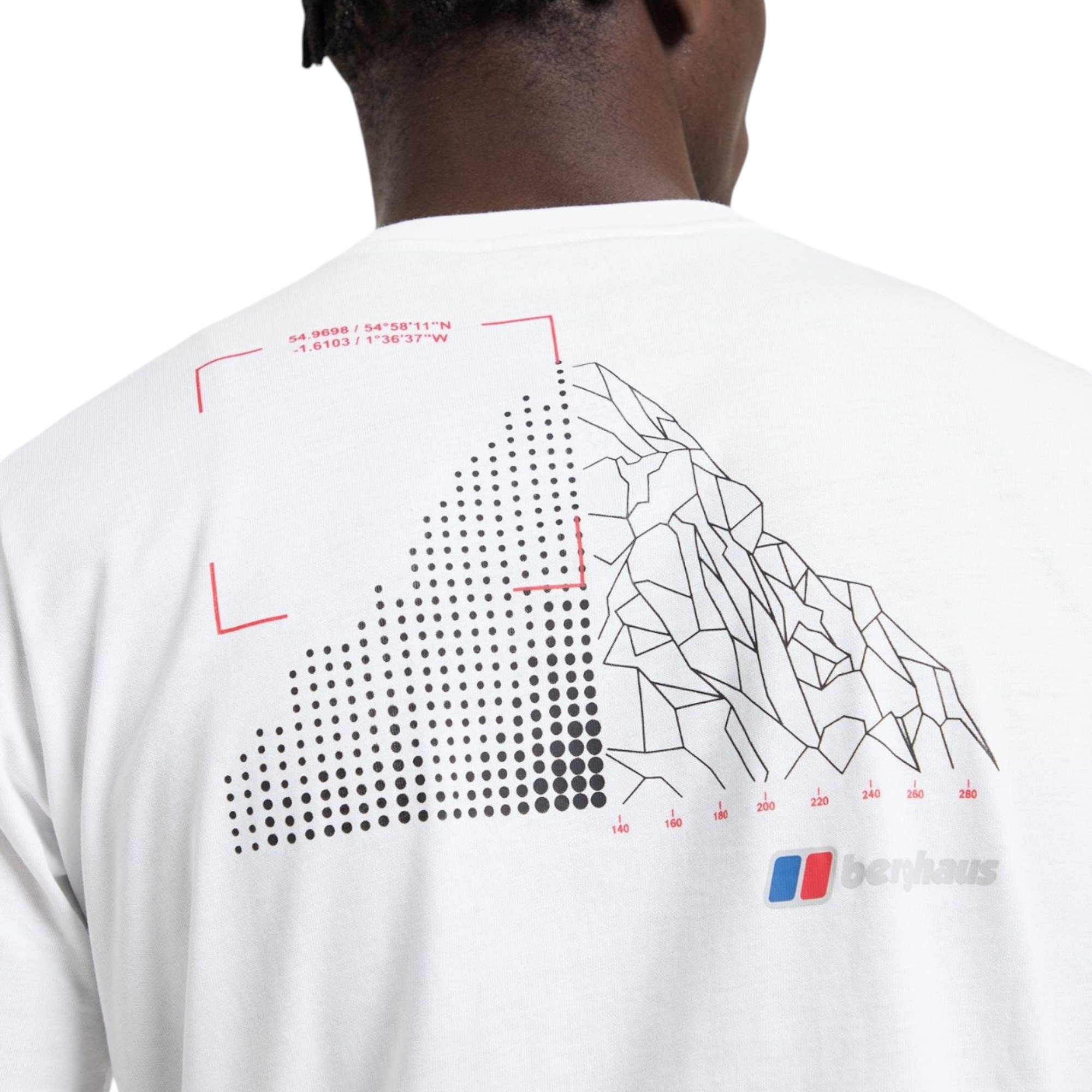 Berghaus Mens T Shirts Mountain Coordinates Crew Neck Short Sleeve Cotton Tee
