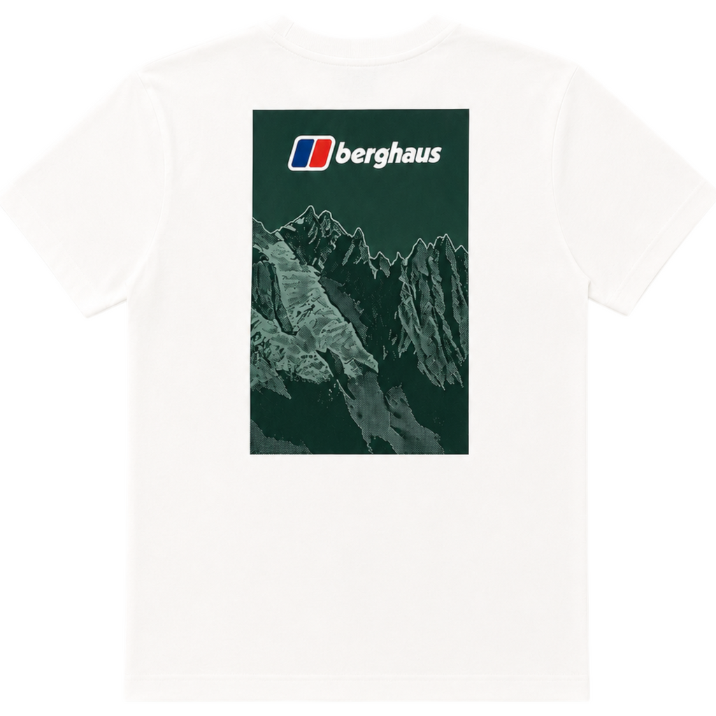 Berghaus Mens T Shirt Mountain Side Crew Neck Short Sleeve Cotton Summer Tee