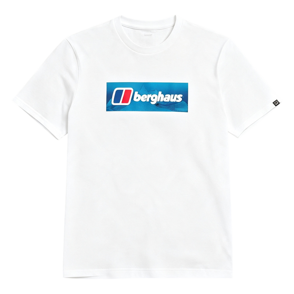 Berghaus Mens T Shirt Panaromic WF Logo Crew Neck Short Sleeve Cotton Summer Tee