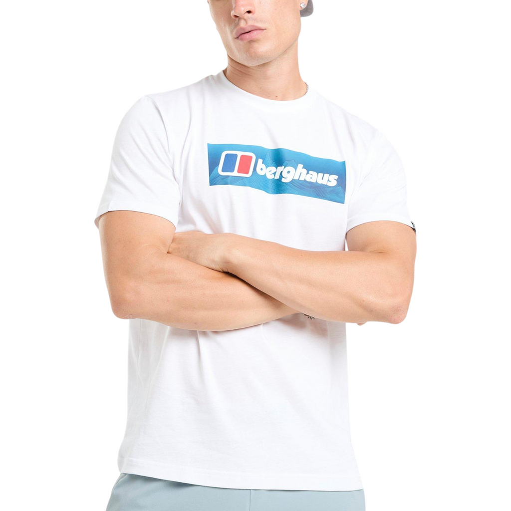 Berghaus Mens T Shirt Panaromic WF Logo Crew Neck Short Sleeve Cotton Summer Tee