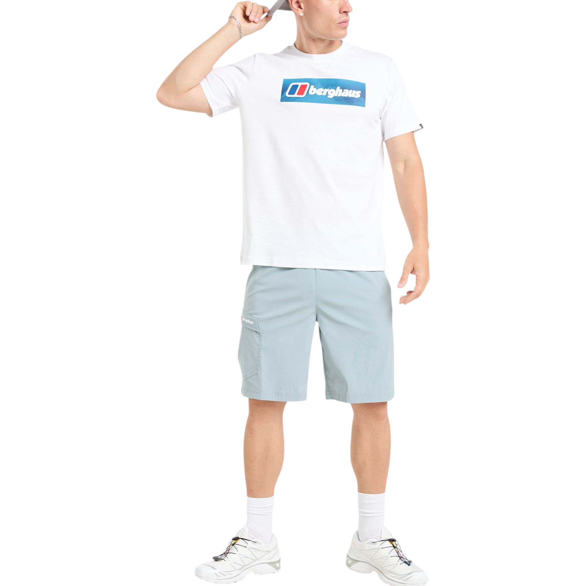 Berghaus Mens T Shirt Panaromic WF Logo Crew Neck Short Sleeve Cotton Summer Tee