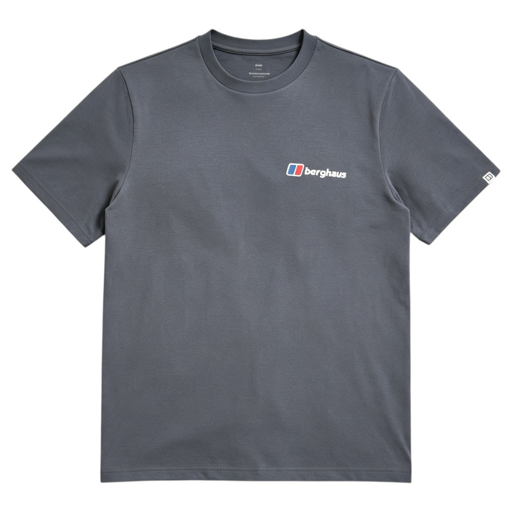 Berghaus Mens T Shirt Pinnacle Point Crew Neck Short Sleeve Cotton Summer Tee