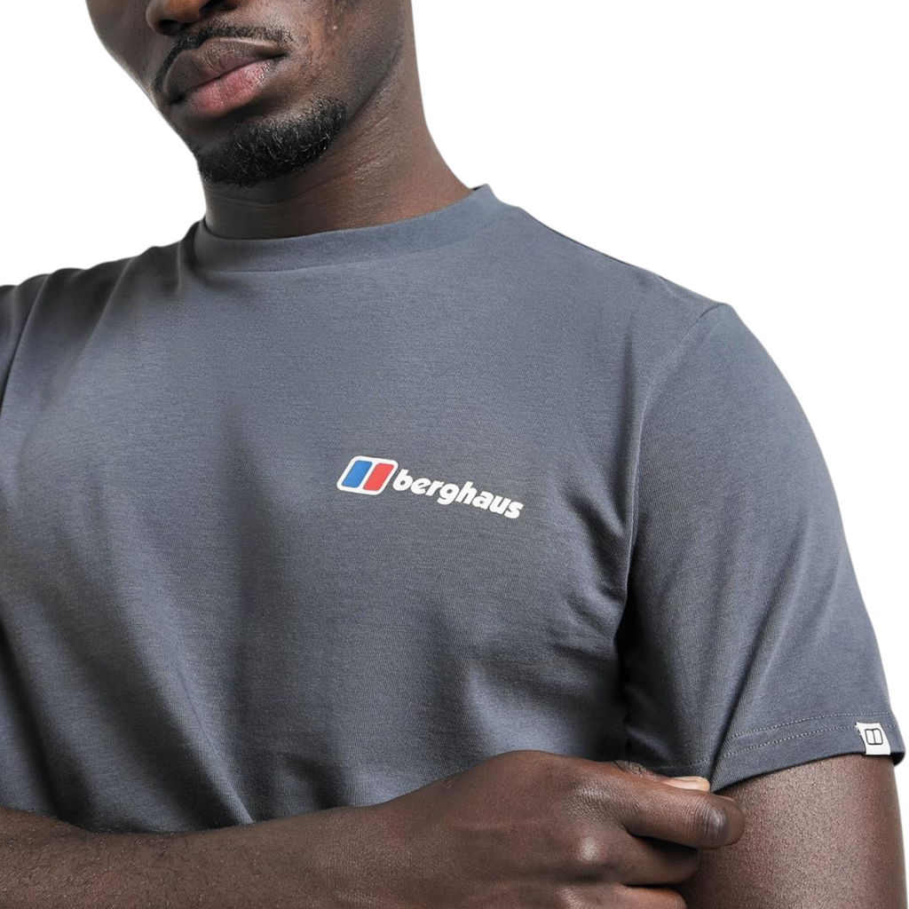 Berghaus Mens T Shirt Pinnacle Point Crew Neck Short Sleeve Cotton Summer Tee