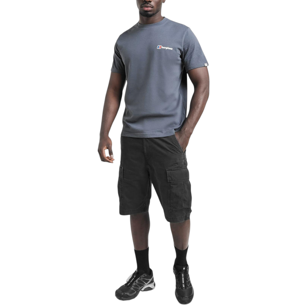 Berghaus Mens T Shirt Pinnacle Point Crew Neck Short Sleeve Cotton Summer Tee