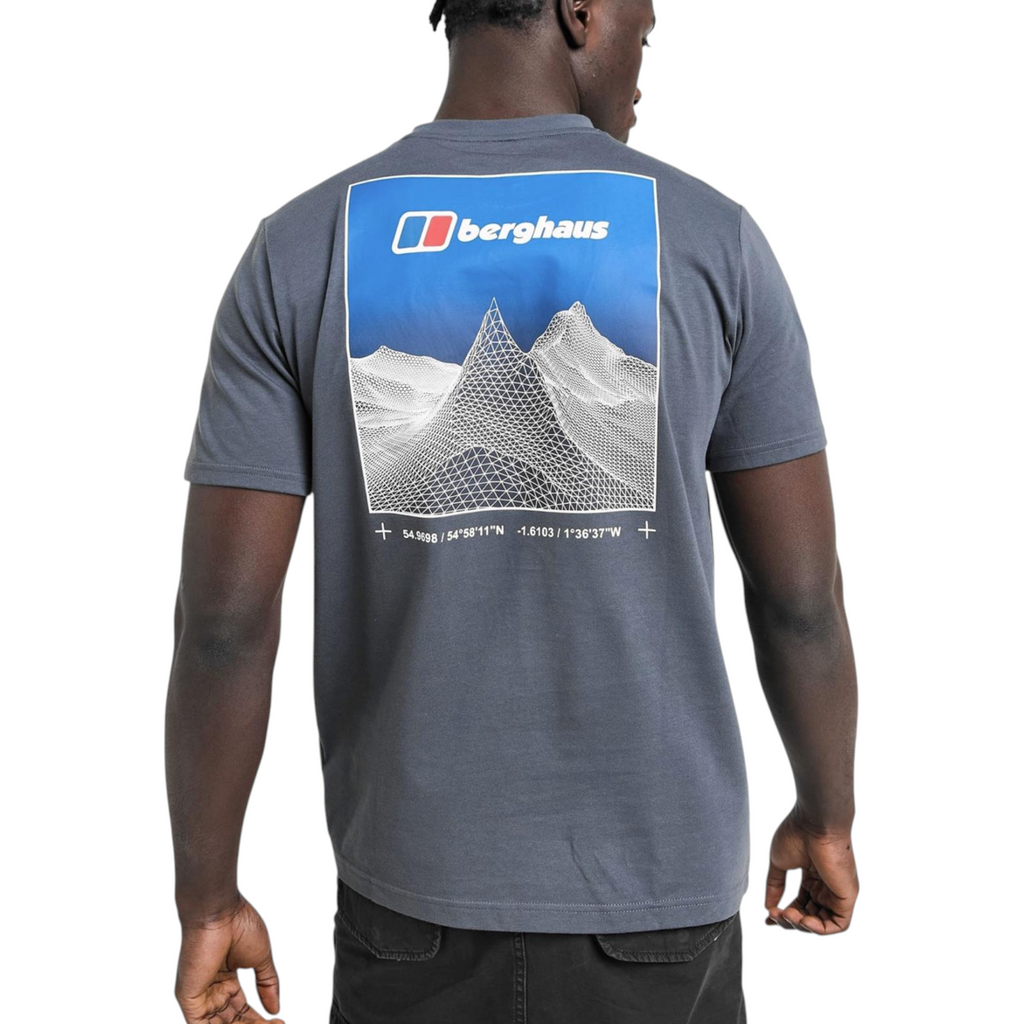 Berghaus Mens T Shirt Pinnacle Point Crew Neck Short Sleeve Cotton Summer Tee