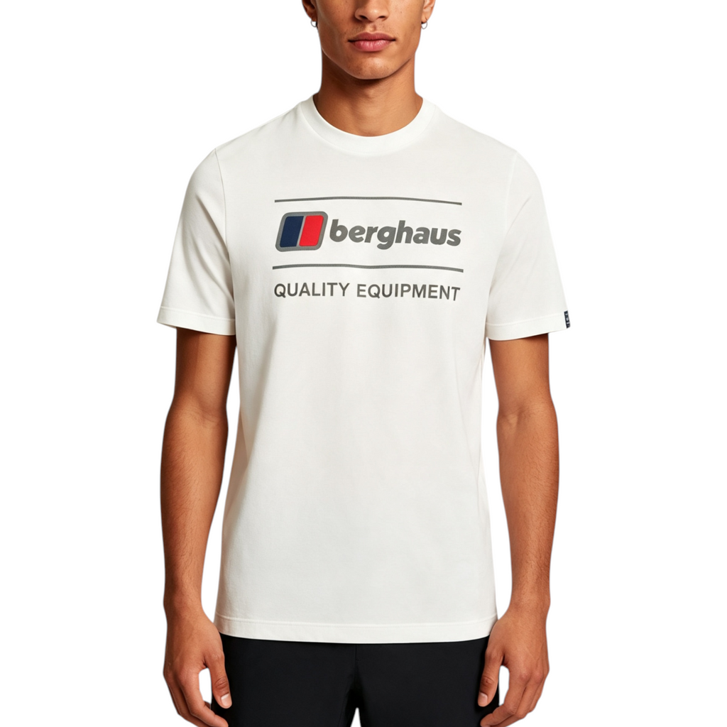 Berghaus Mens T Shirt Quality Equipment Crew Neck Short Sleeve Summer T Shirt White