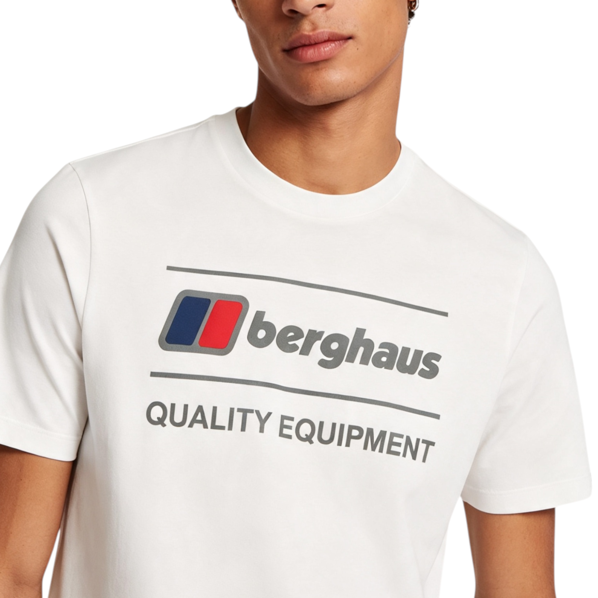 Berghaus Mens T Shirt Quality Equipment Crew Neck Short Sleeve Summer T Shirt White
