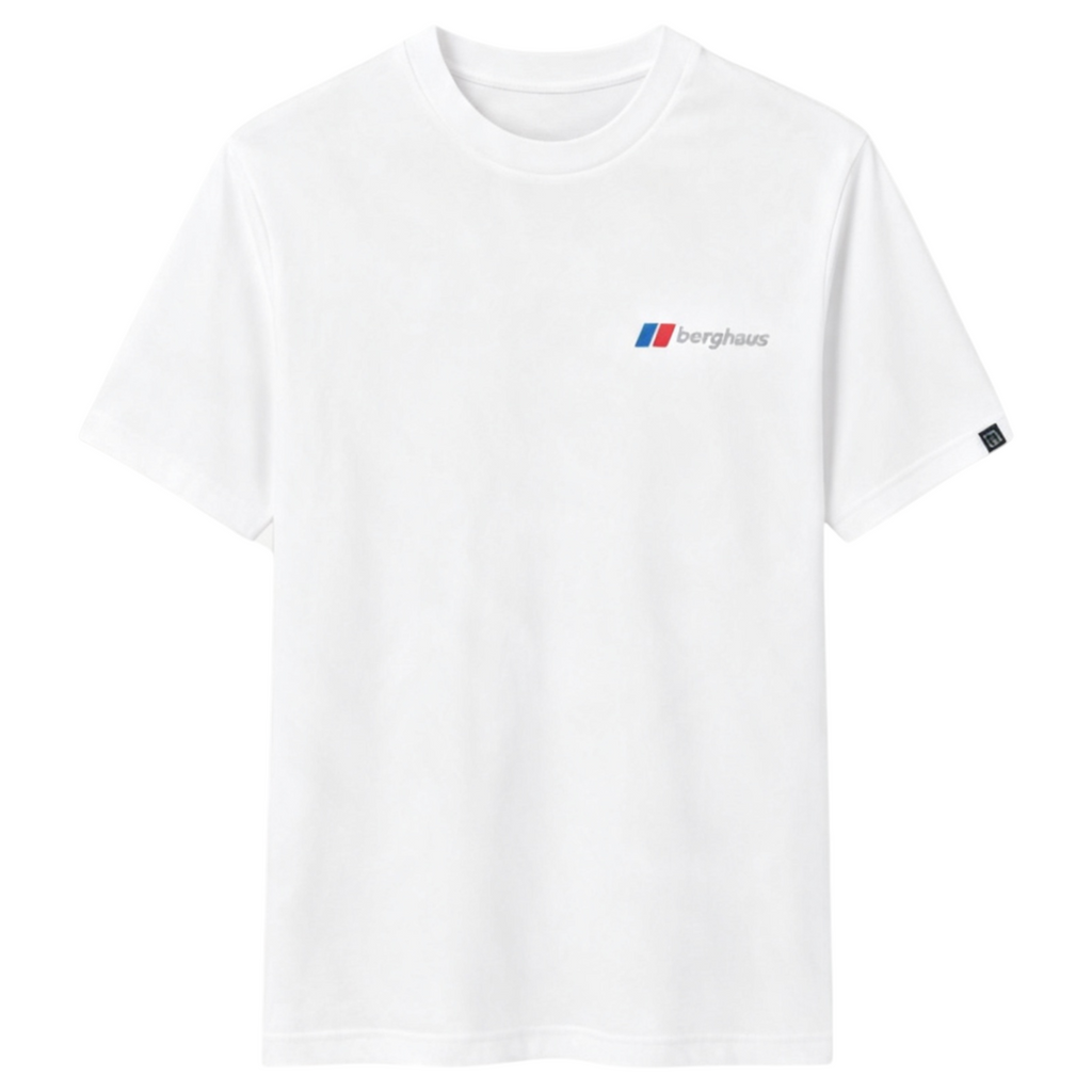 Berghaus Mens T Shirt Thresh Peak Crew Neck Short Sleeve Cotton Summer Tee