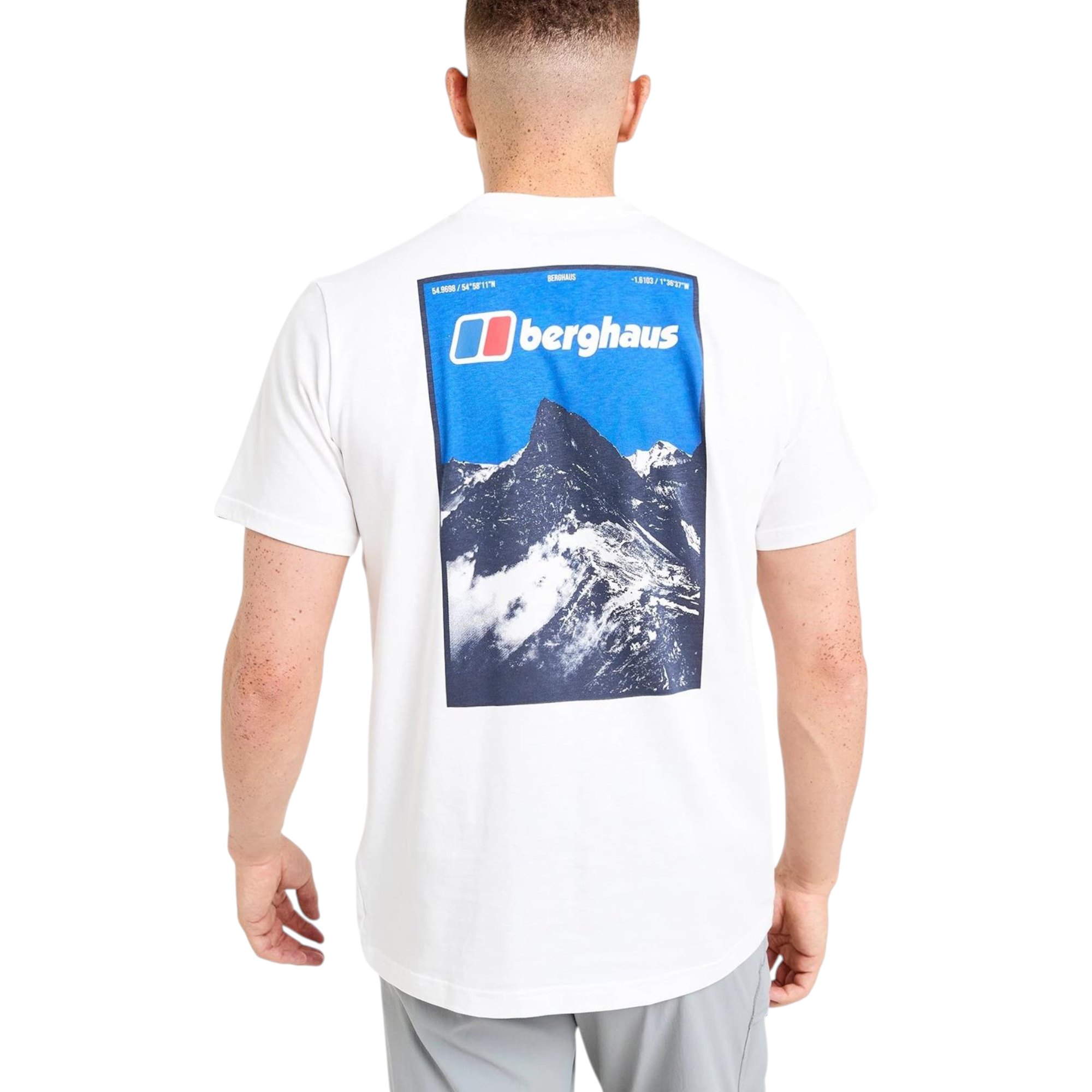 Berghaus Mens T Shirt Thresh Peak Crew Neck Short Sleeve Cotton Summer Tee