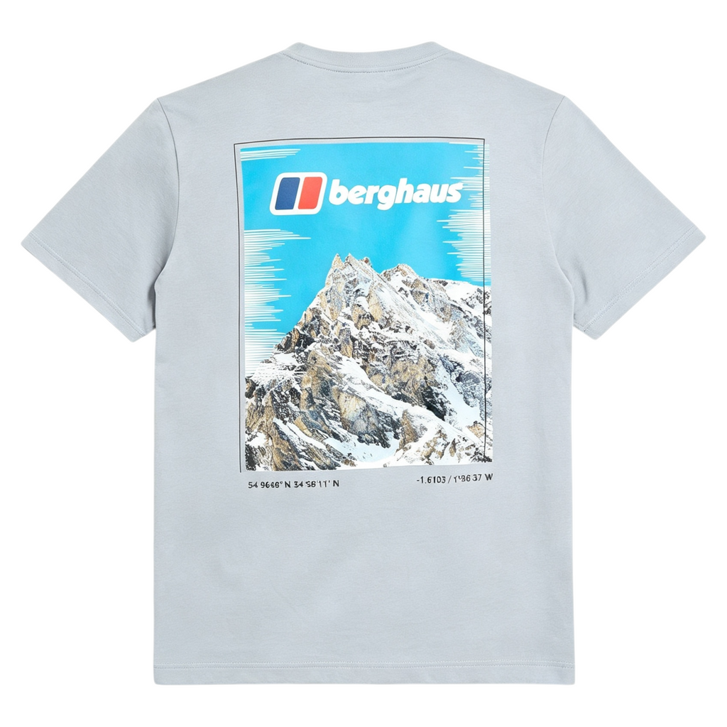 Berghaus Mens T Shirt Mount Crew Neck Short Sleeve Cotton Summer Tee
