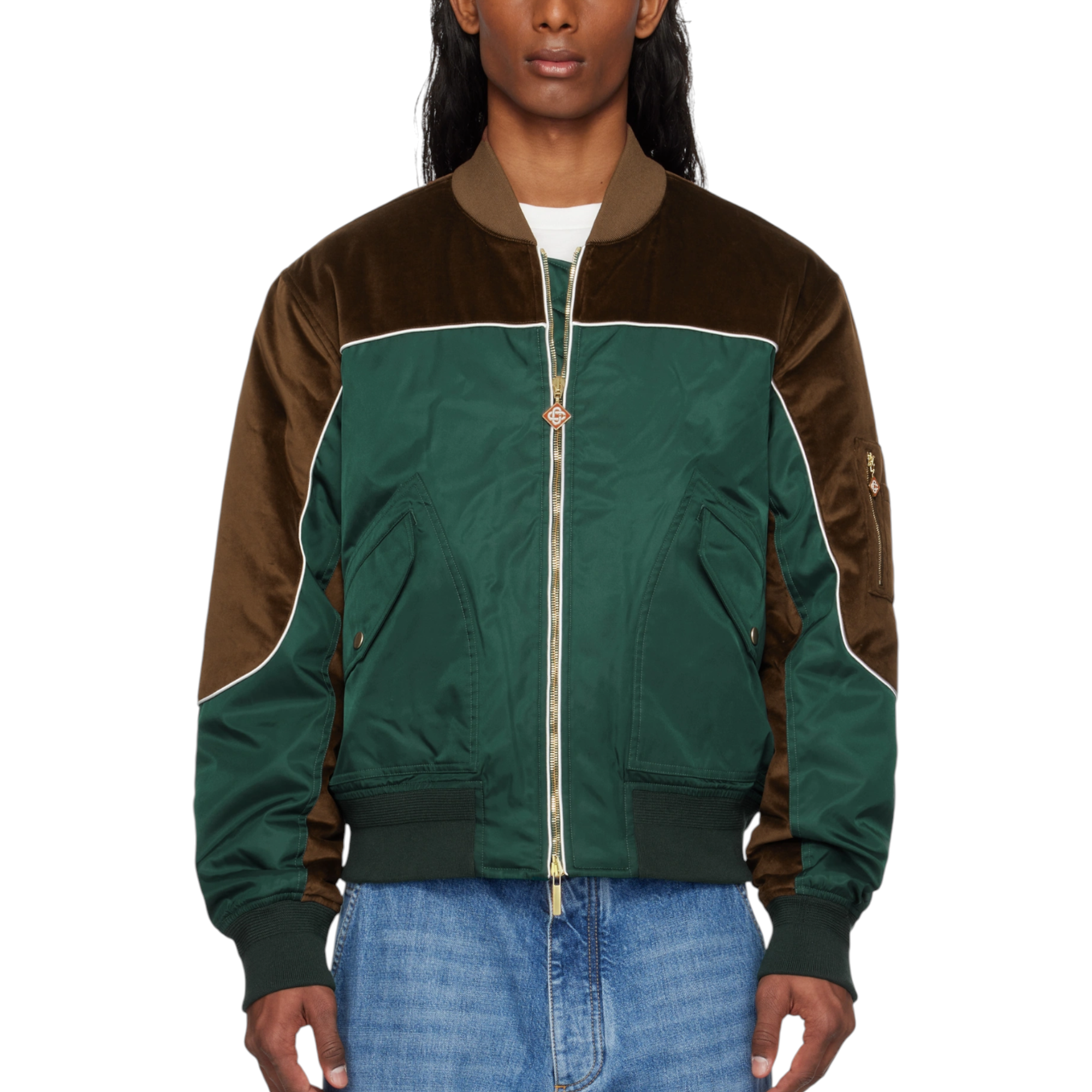 Casablanca Mens Carseat Bomber Jacket Full Zip