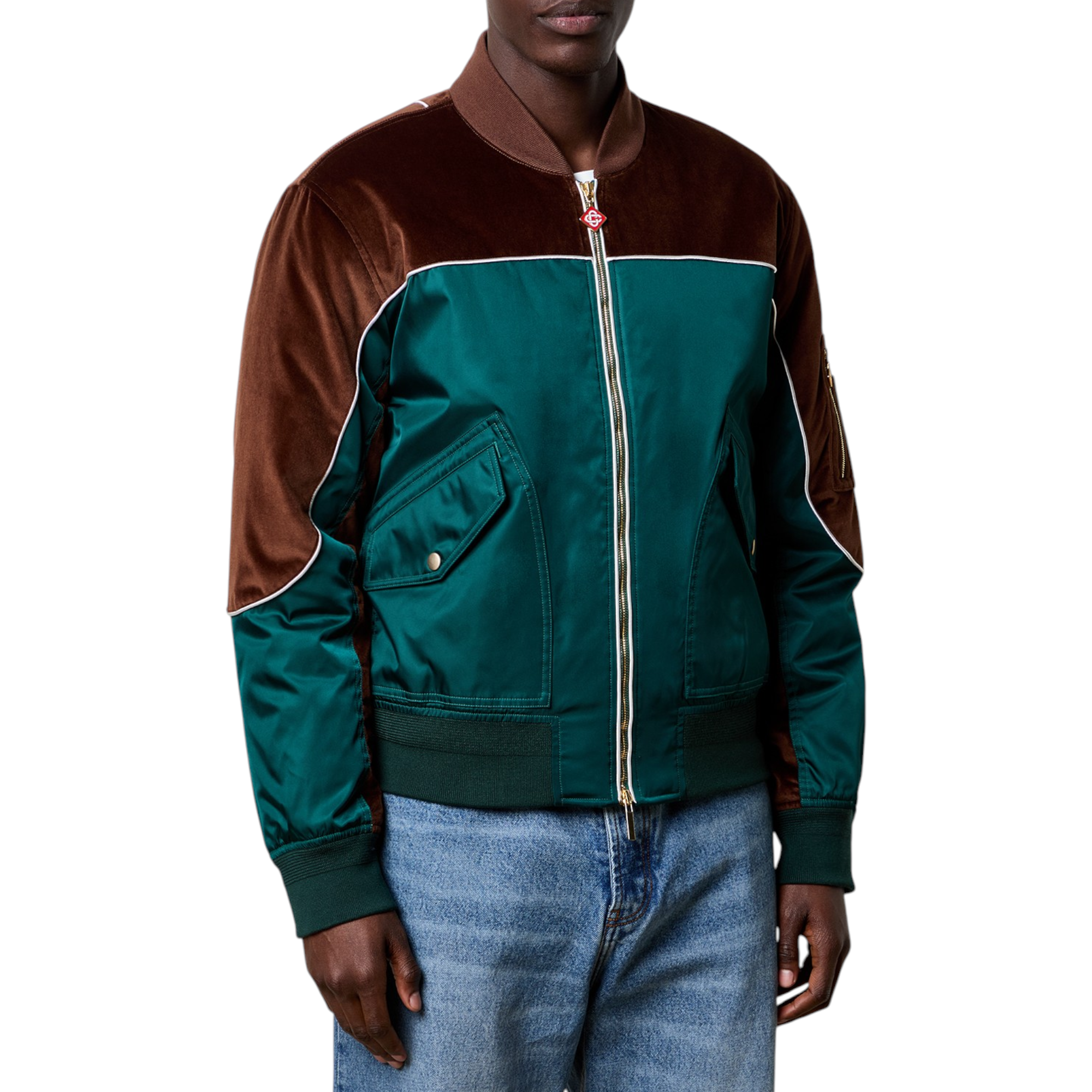 Casablanca Mens Carseat Bomber Jacket Full Zip