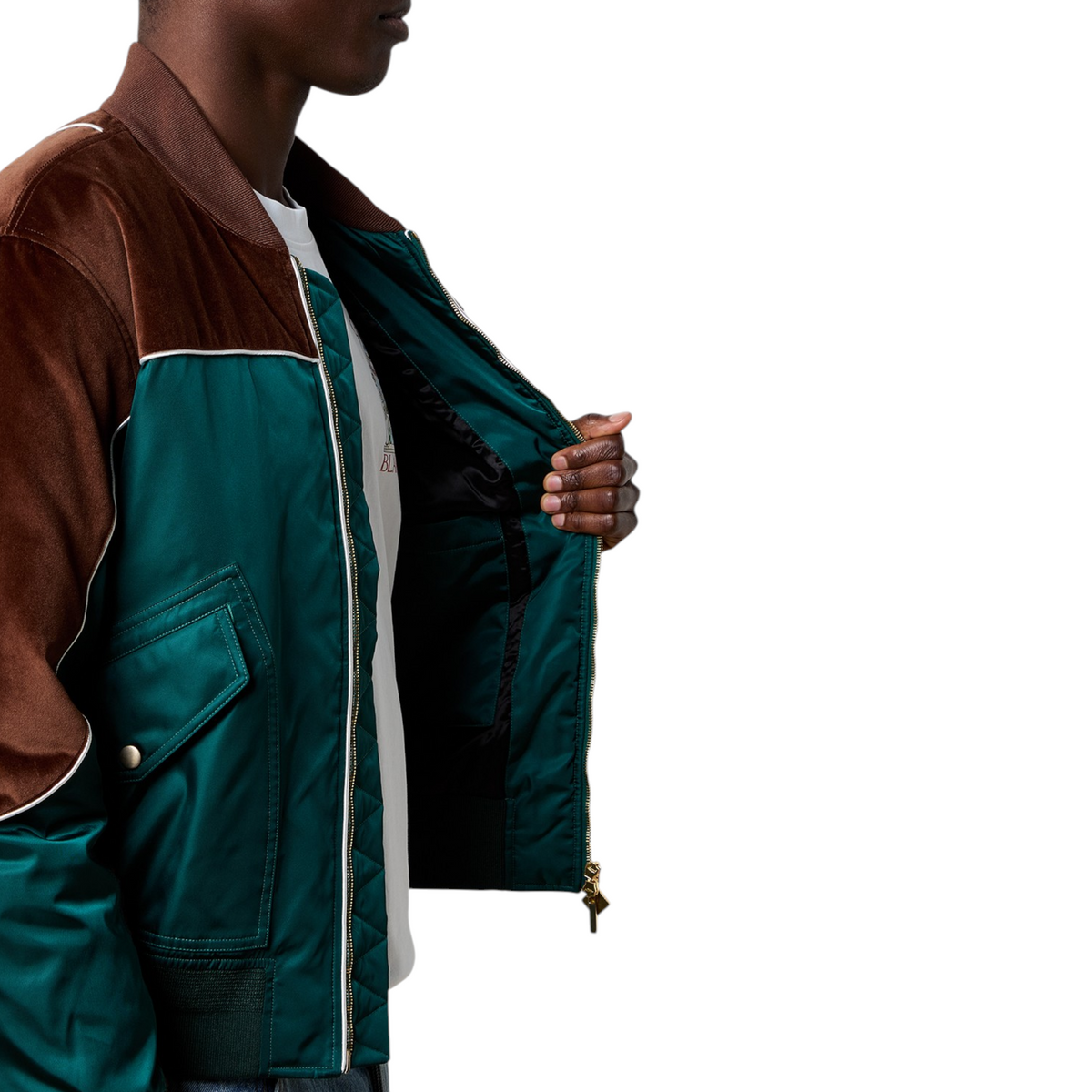 Casablanca Mens Carseat Bomber Jacket Full Zip