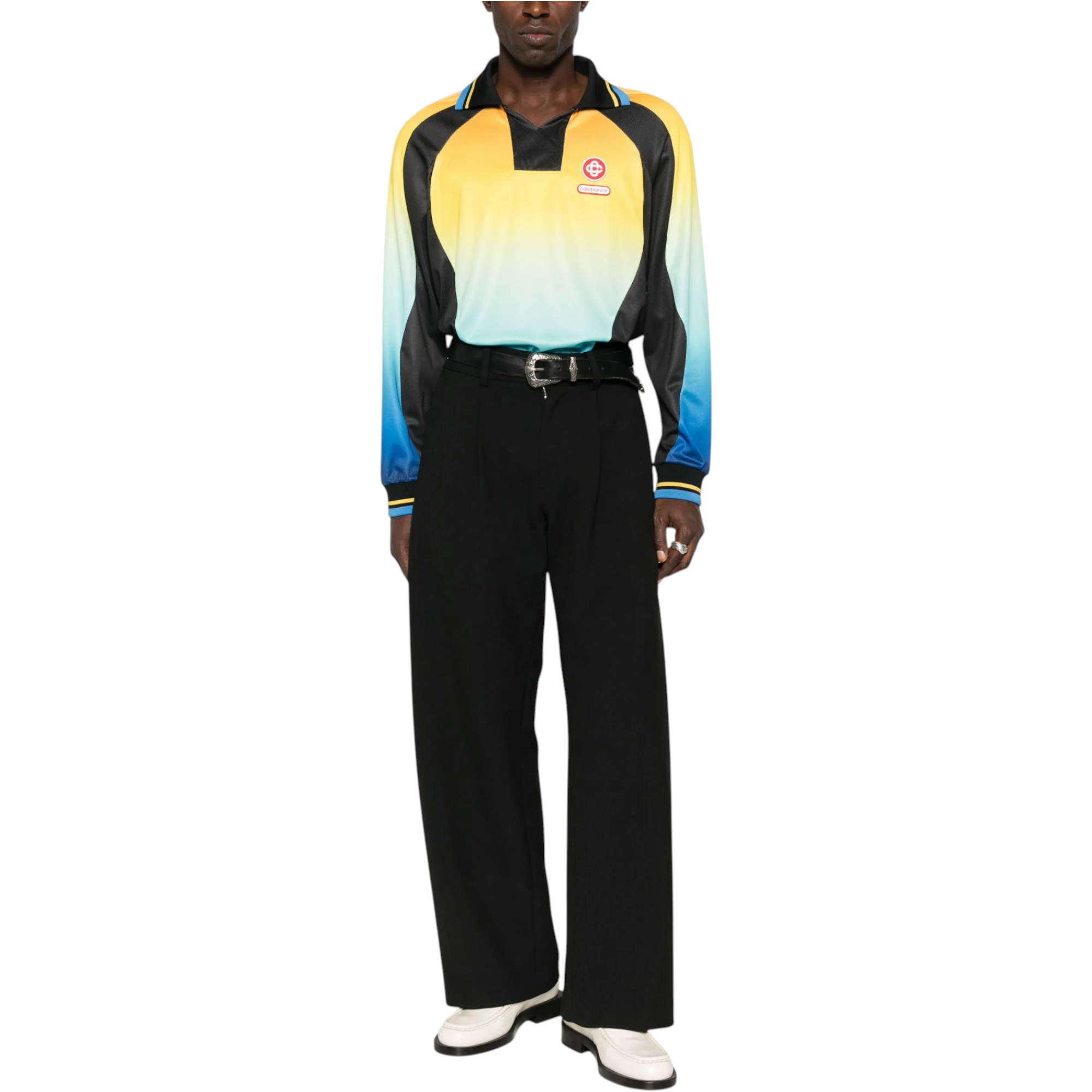 Casablanca Gradient Effect T Shirt Full Sleeve Football Top