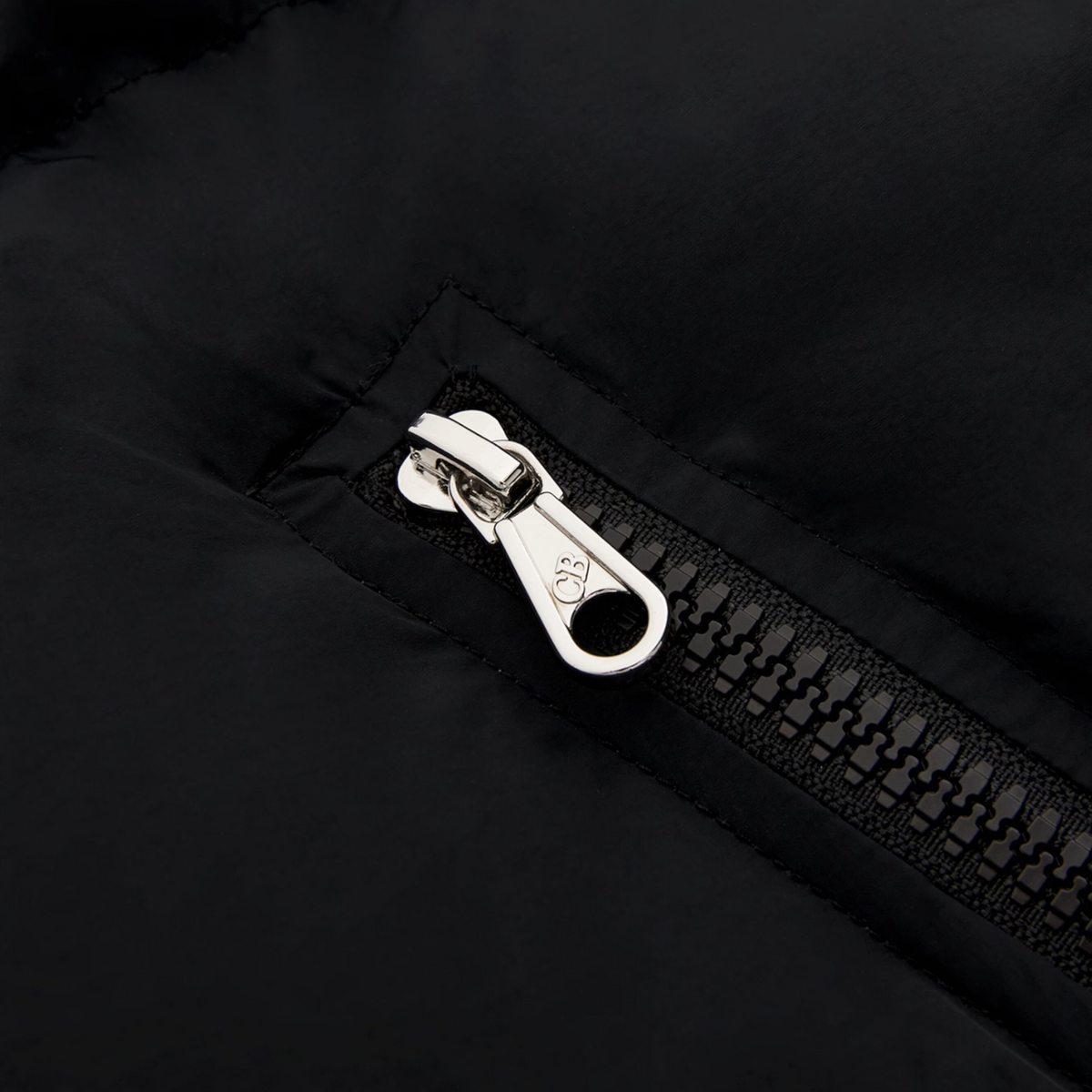 Cole Buxton Cropped Logo Puffer Jacket Black