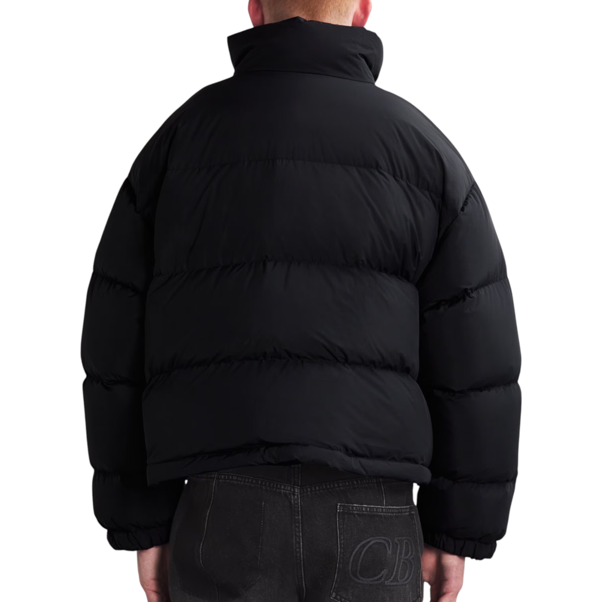 Cole Buxton Cropped Logo Puffer Jacket Black