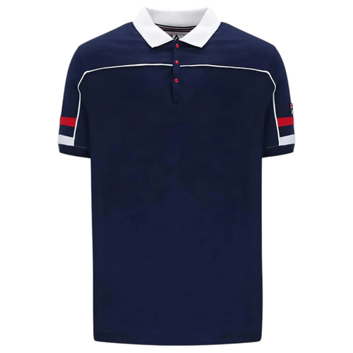 Fila Mens Polo Shirt Grand Piping Polo Short Sleeve Cotton Summer Polo