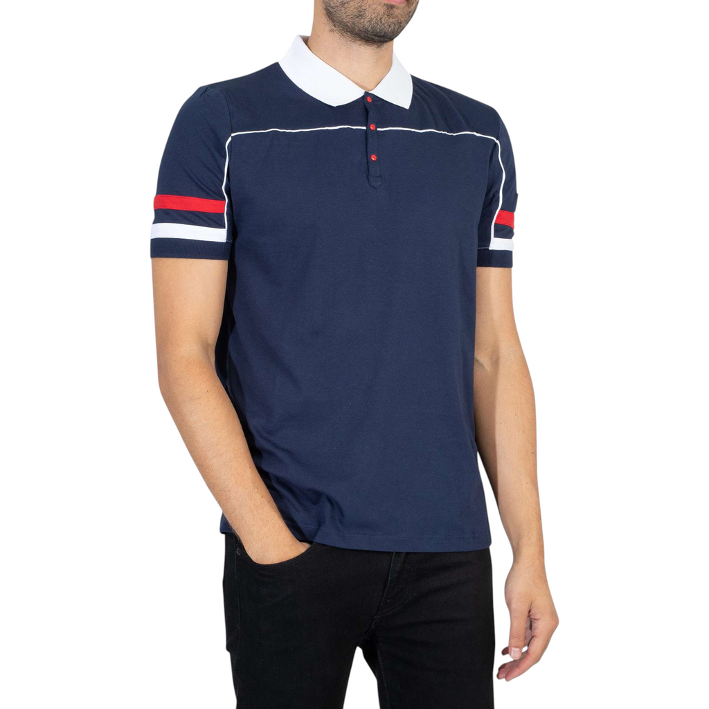 Fila Mens Polo Shirt Grand Piping Polo Short Sleeve Cotton Summer Polo