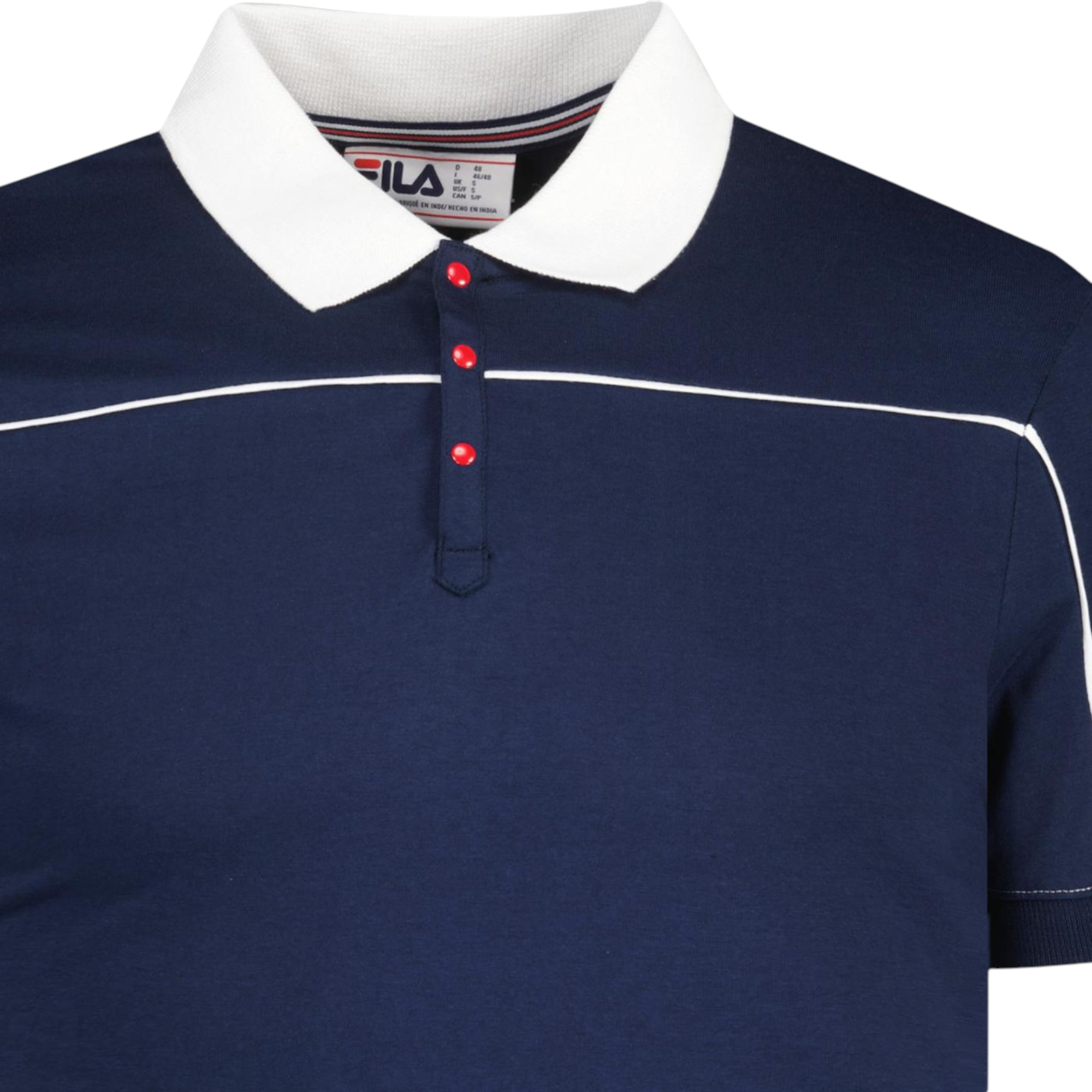 Fila Mens Polo Shirt Grand Piping Polo Short Sleeve Cotton Summer Polo