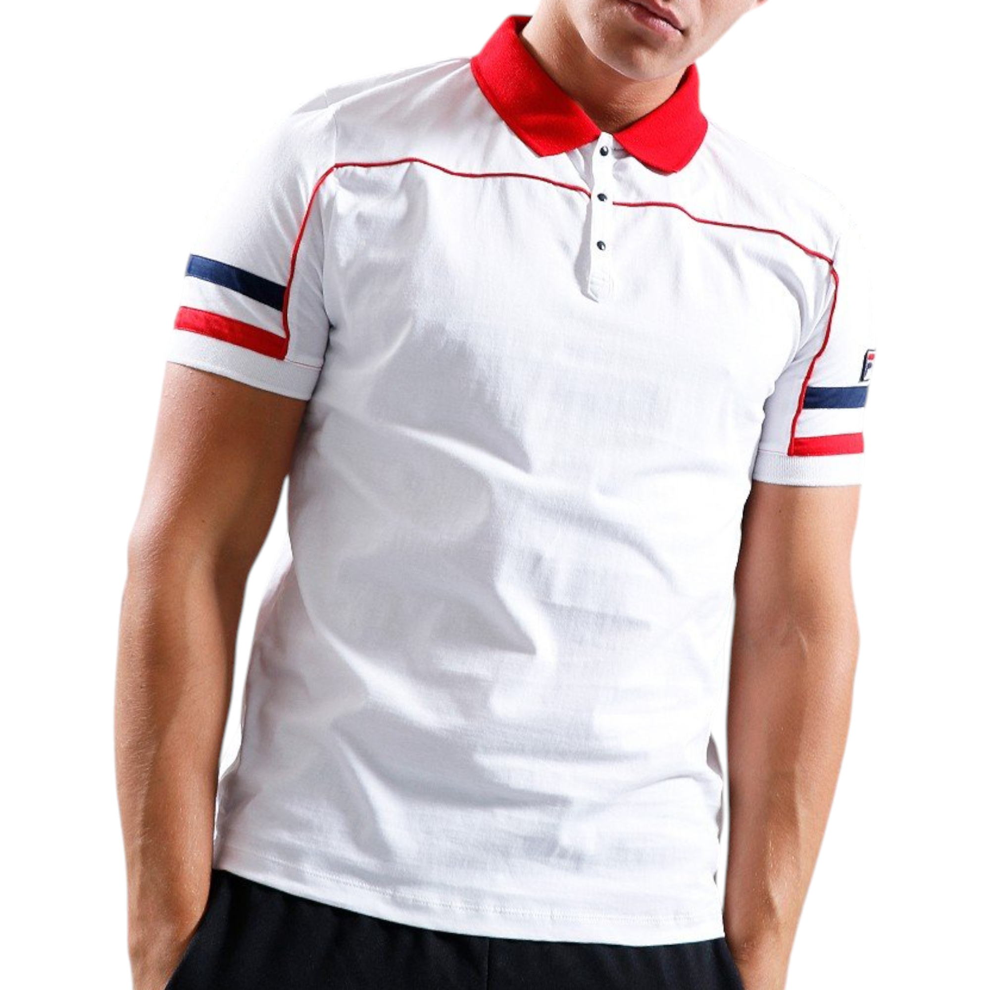 Fila Mens Polo Shirt Grand Piping Polo Short Sleeve Cotton Summer Polo