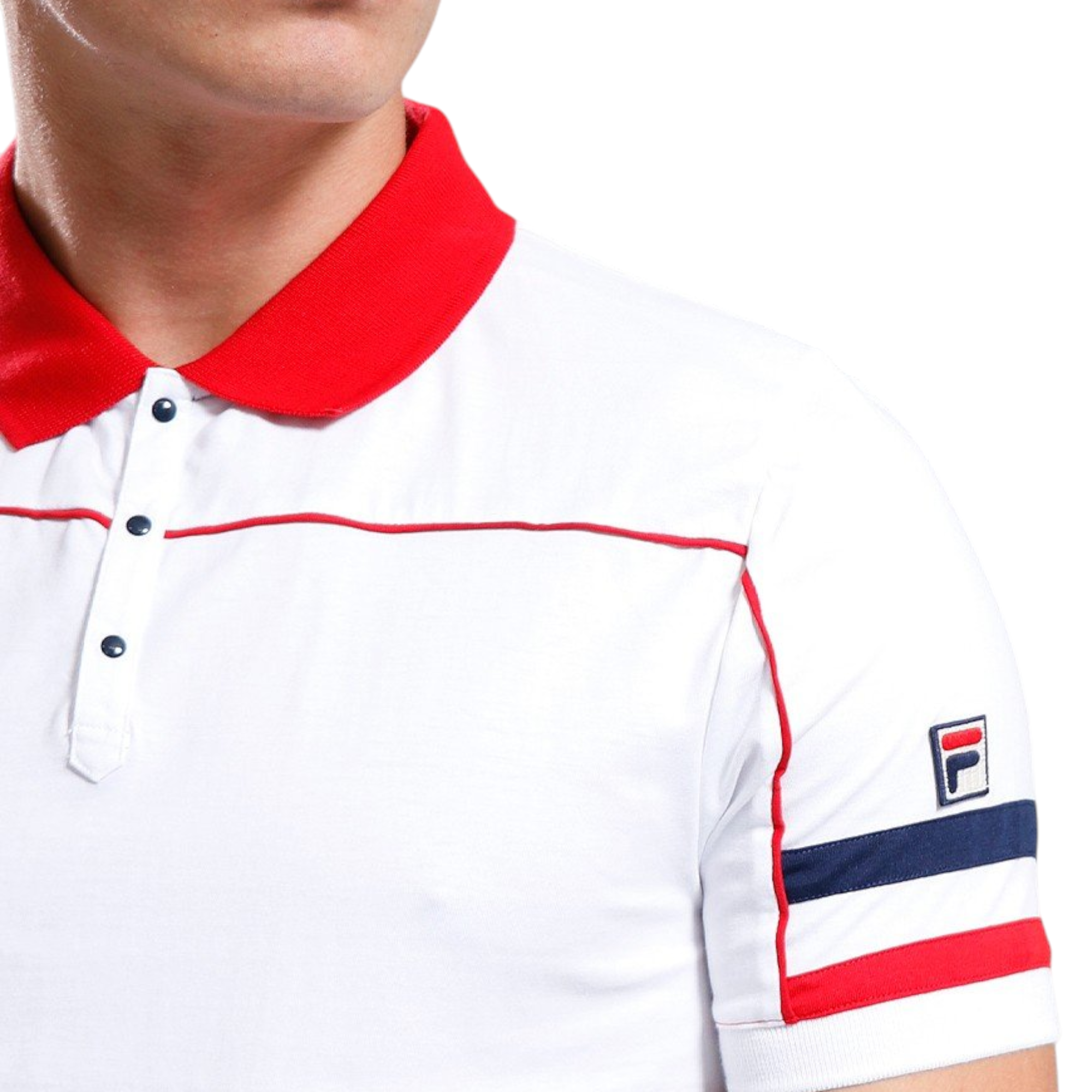 Fila Mens Polo Shirt Grand Piping Polo Short Sleeve Cotton Summer Polo