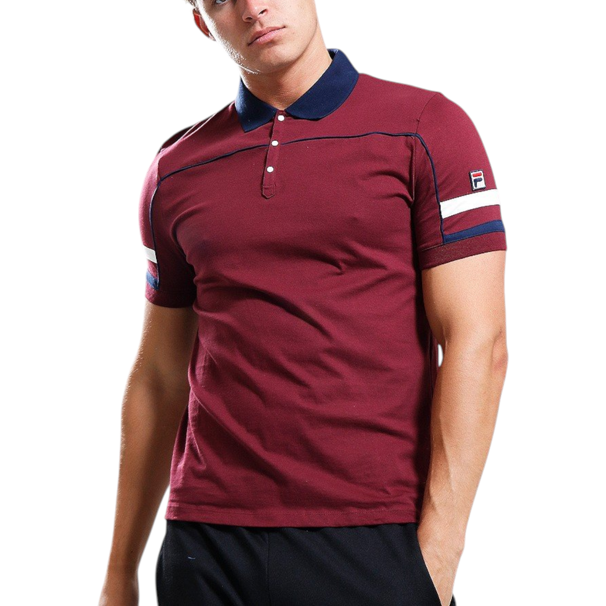 Fila Mens Polo Shirt Grand Piping Polo Short Sleeve Cotton Summer Polo