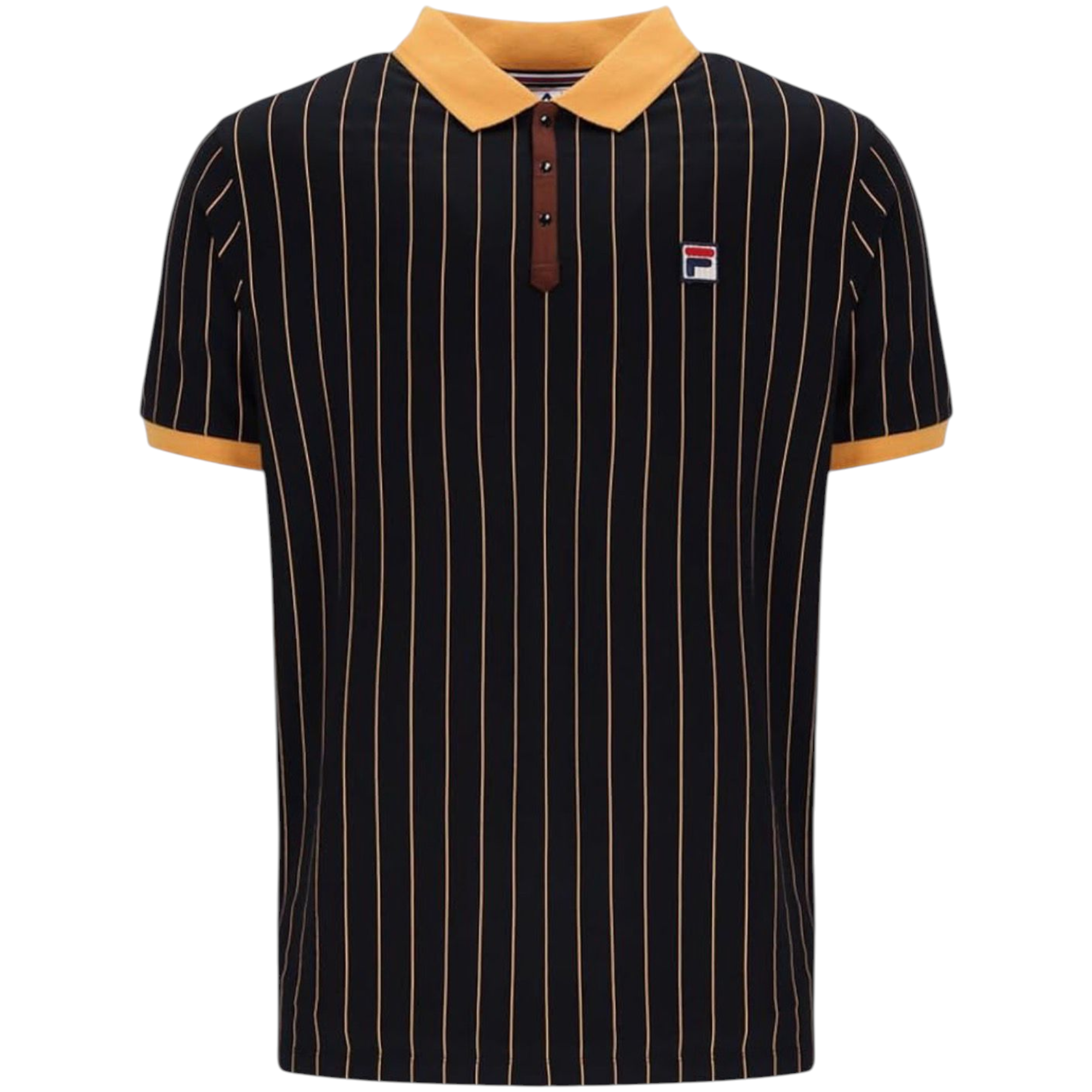 Fila Mens Polo Shirt Classic Striped Polo Short Sleeve Cotton Summer Polo