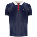 Fila Mens Polo Shirt Classic Striped Polo Short Sleeve Cotton Summer Polo