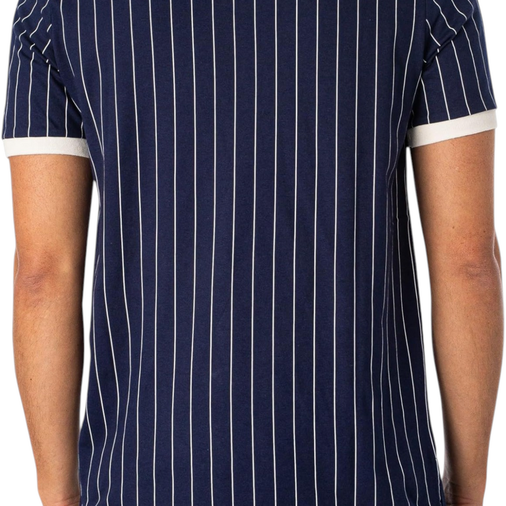 Fila Mens Polo Shirt Classic Striped Polo Short Sleeve Cotton Summer Polo