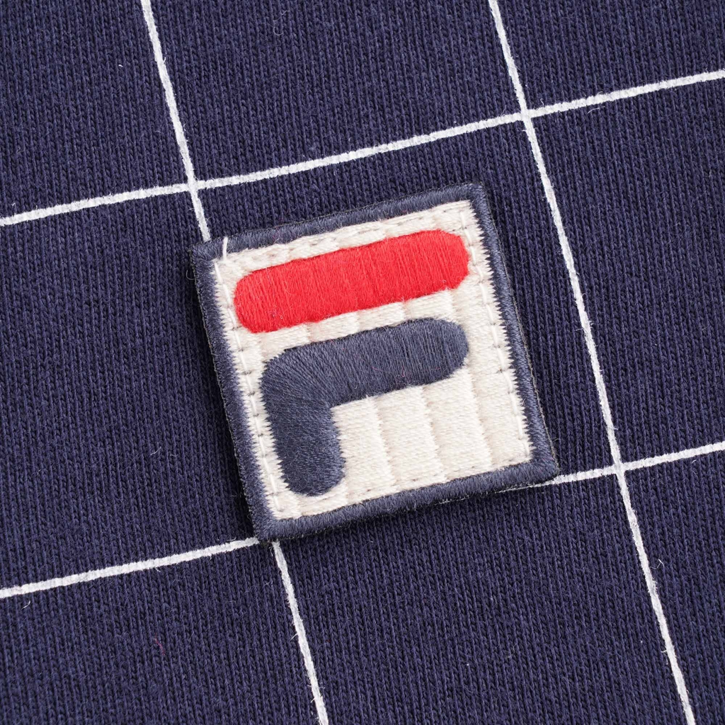 Fila Mens Polo Shirt Vintage Check Short Sleeve Summer Polo Cotton