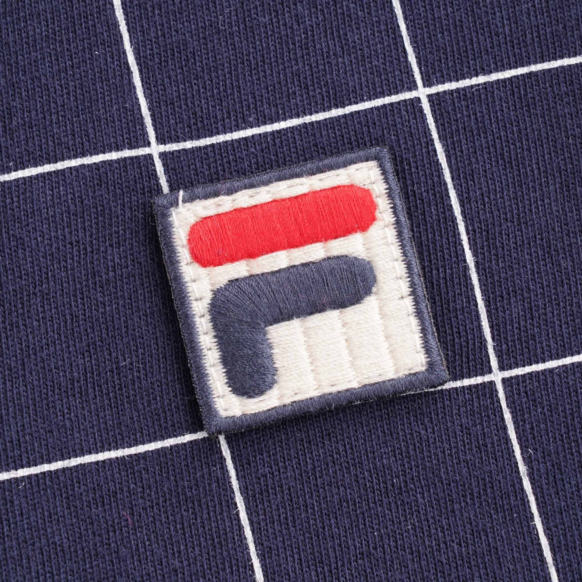 Fila Mens Polo Shirt Vintage Check Short Sleeve Summer Polo Cotton